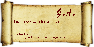 Gombkötő Antónia névjegykártya